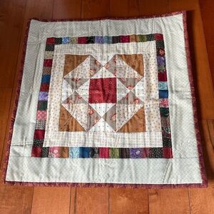 Handmade Patchwork Quilt - Multicolor and Cream